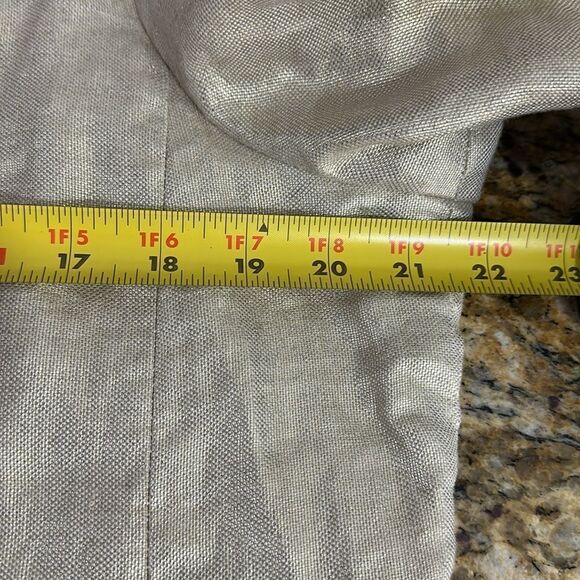 Lafayette 148 New York Linen Full Zip Metallic Beige Gold Jacket Size L - Picture 7 of 11